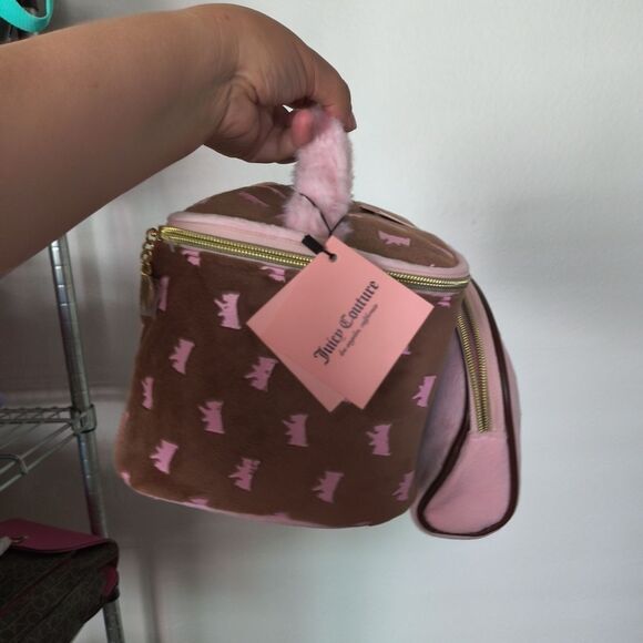 Juicy Couture Pink and Brown Vanity Cosmetic Case - Picture 2 of 5